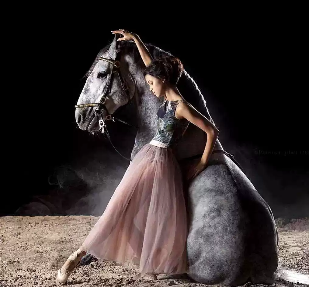 当芭蕾舞者遇见骏马：解锁人体摄影的巅峰艺术与震撼反差