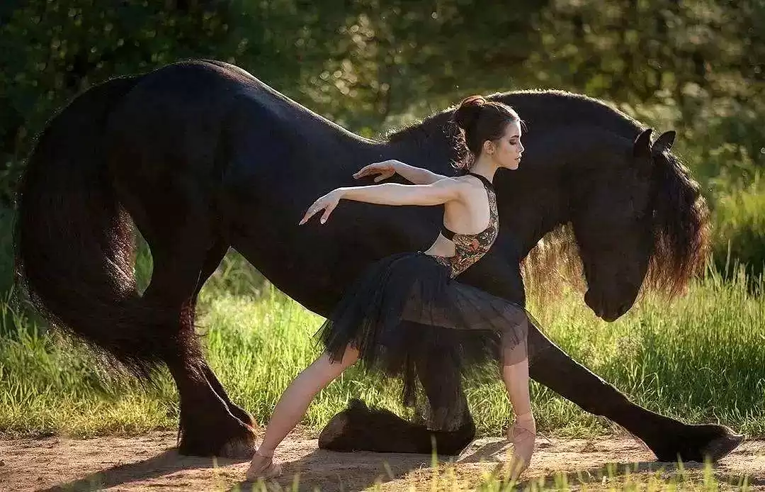 当芭蕾舞者遇见骏马：解锁人体摄影的巅峰艺术与震撼反差
