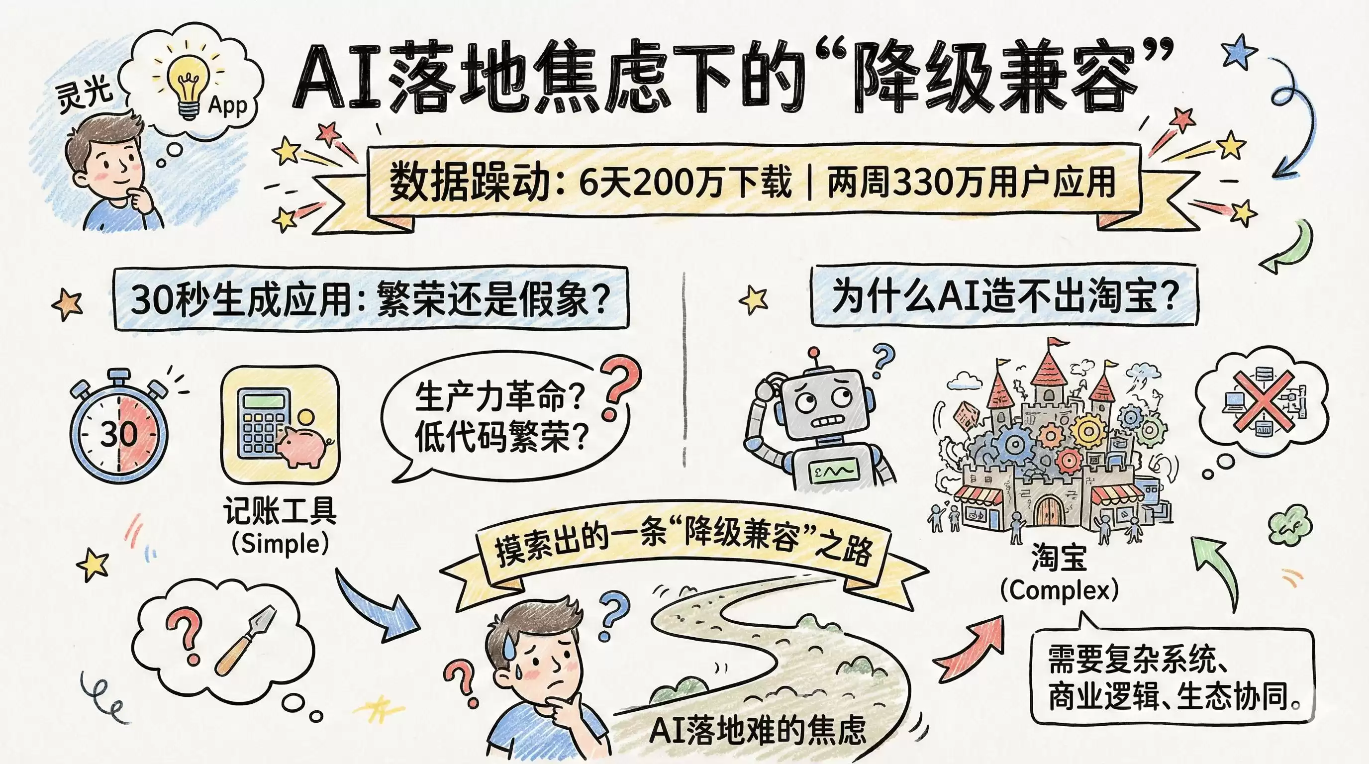 30秒造App神话破灭：AI为何只懂工具，不懂产品？